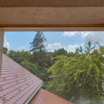 Erkély "ablak" fém szúnyoghálózás után belülről.