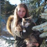 Végre leesett az első hó és Masek (Masek de Tsavo *ES), a norvég erdei macska kölyök, életében először ismerkedhetett vele.