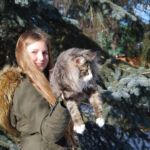 Végre leesett az első hó és Masek (Masek de Tsavo *ES), a norvég erdei macska kölyök, életében először ismerkedhetett vele.